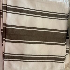 Striped Brown and White Dining Table Mats - Classic Cotton